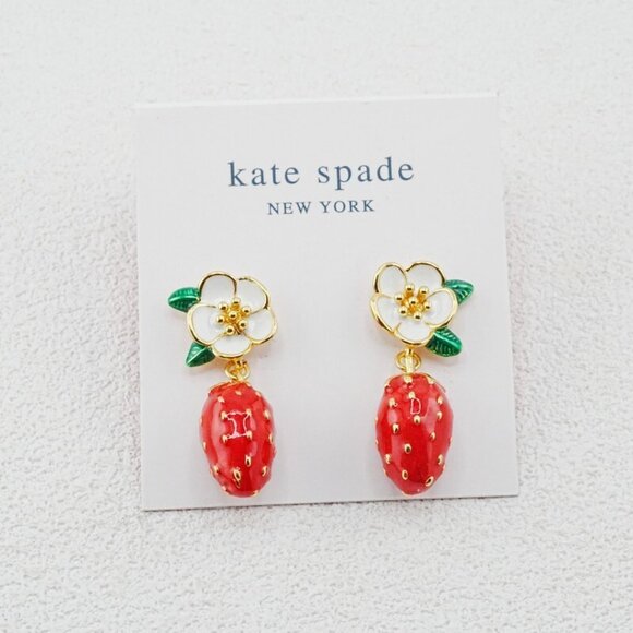 Kate Spade Strawberry Earrings - Picture 4 of 5